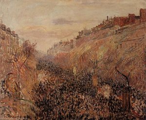 Mardi Gras, Sunset, Boulevard Montmartre — Camille Pissarro