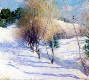 Winter In New Hampshire — Willard Leroy Metcalf, American Impressionism