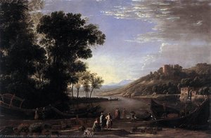 Landscape With Merchants — Claude Lorrain (claude Gellée)