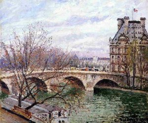 El Pont Royal Y El Pavillon De Flore — Camille Pissarro, Impressionist Landscape