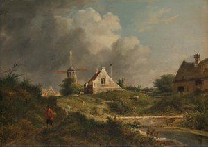 Gezicht Aan De Vervallen Wal Te Amsterdam Aan De Stadszijde Tussen De Muiderpoort En De Weesperpoort, Jan Hulswit, 1807 — Jan Hulswit, Dutch Golden Age