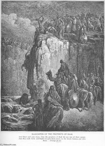 El Asedio De Los Profetas Baal — Paul Gustave Doré, Romantic Realism