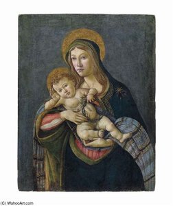 The Madonna And Child With The Crown Of Thorns And Three Nails — Sandro Botticelli, Early Renaissance