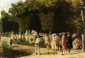 Playing Jeu De Boules — Jean-louis Ernest Meissonier