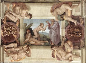 Creation Of Eve (with Ignudi And Medallions) — Michelangelo Buonarroti, High Renaissance