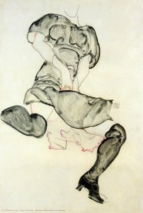 Woman With Black Stockings — Egon Schiele