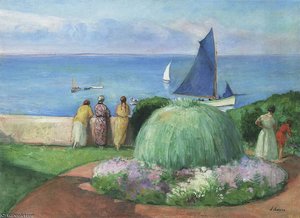 The Blue Sail At Prefailles — Henri Lebasque