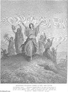 Jephthah's Daughter Comes To Meet Her Father — Paul Gustave Doré