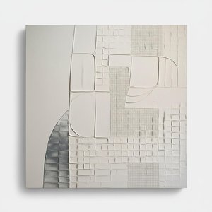 Architectural Solitude: A Meditative Study Of Geometric Shadows And Sculptural Relief — David Moreau, Plaster & Texture Art