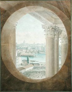 Iew Of The Pont Neuf From A Bull's Eye Window Of The Louvre