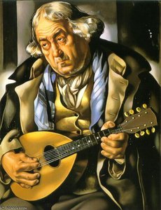 Old Man With Mandolin — Tamara De Lempicka