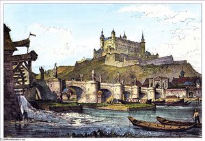 Wuerzburg Mainbruecke Und Festung — Samuel Prout
