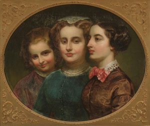 Group Portrait Of Three Parmly Sisters — Thomas Pritchard Rossiter