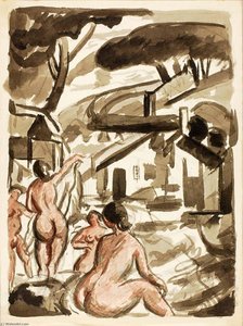 Group Of Four Female Nudes — Carl Newman