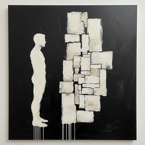 Monolithic Silence: A Singular Study Of Form, Shadow, And Fading Human Presence — Laurent Fabre