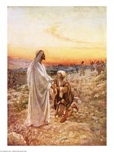 Jesus Withe The One Leper Who Returned To Give Thanks — William Brassey Hole