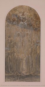 Design for single mosaic panel for "Te Deum Laudamus" triptych