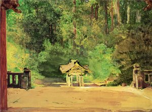 Sacred Font In The Temple Of Iyemitsu, Nikko, From The Platform Of The Second Gate — John La Farge, Post-impressionism