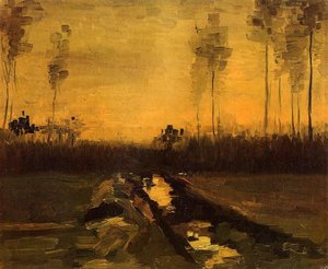 Paisaje Al Atardecer — Vincent Willem Van Gogh, Post-impressionism