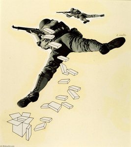 Paperboard Fills the Soldier's Pack , from the Early Series