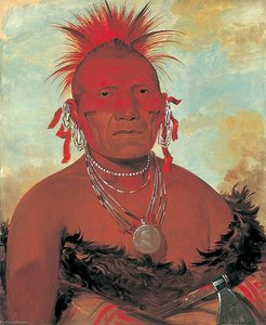 Shón Ka Ki He Ga, Jefe Del Caballo, Gran Jefe Pawnee — George Catlin
