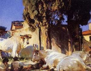Oxen Resting — John Singer Sargent