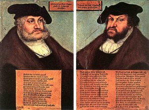 Retratos De Juan I Y Federico Iii El Sabio, Electores De Sajonia — Lucas Cranach El Viejo, German Renaissance