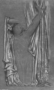 Study Of Drapery For 'the Last Watch Of Hero' — Sir Frederic Lord Leighton