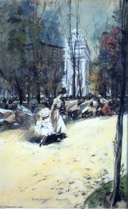 Madison Square And The Dewey Arch. Cross Streets Of New York — Everett Shinn