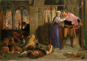 Die Flucht von Madeline und Porphyro während der Trunkenheit bei den Feierlichkeiten (Der Vorabend des Heiligen Agnes)