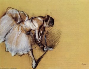Dancer Adjusting Her Slipper — Edgar Degas