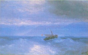 The Caucasian Range From The Sea. — Ivan Konstantinovich Aivazovsky
