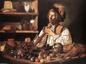 The Flute Player — Cecco Del Caravaggio (francesco Buoneri), Baroque