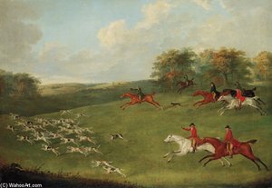 A Hunt In Full Cry — John Nost Sartorius