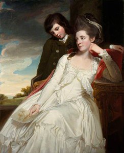 Jane Maxwell (c.1749–1812), Duchess Of Gordon, Wife Of The 4th Duke Of Gordon, With Her Son, George Duncan (1770–1836), Marquess Of Huntly, Later 5th Duke Of Gordon — George Romney, Neoclassical Portraiture