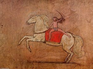 Amazon On Horse — Pablo Picasso, Cubist Style