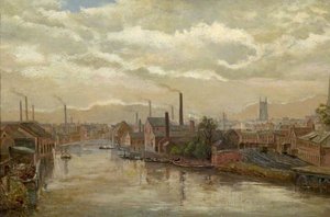 The River Derwent From The Great Northern Railway Bridge, Derby — Raymund Dearn