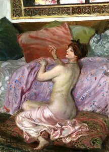 Nude Smoking A Cigarette — Georges Antoine Rochegrosse