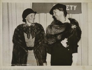Amelia Earhart and Eleanor Roosevelt