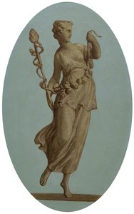Bacchantes (6 Of 6 Ovals) — Antonio Zucchi, Neoclassicism