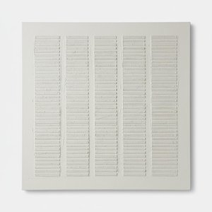 Monolithic Rhythm In Alabaster: A Sculptural Study Of Serene Geometric Relief — David Moreau
