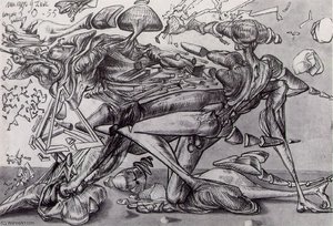 Combat, Ink With Wash, Salvador Dali Museum, St P — Salvador Dalí, Surrealist Expression