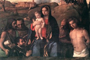 Madonna And Child With Saints And A Donor — Giovanni Bellini
