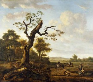 Landscape With A Hawking Party — Jan Jansz Wijnants