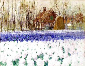 Cottage With Hyacinths — George Hitchcock