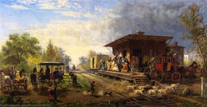 Station On The Morris And Essex Railroad — Edward Lamson Henry