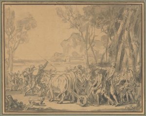 A Farmer Entrusting The Plow To His Son — Jean-baptiste Greuze