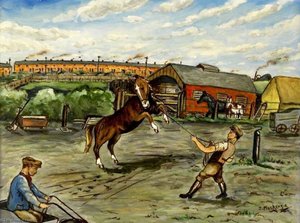 Breaking In The Riding Cob, Barrington Stables — James Mackenzie