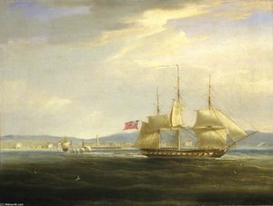 Hms 'mercury' Cuts Out The French Gunboat 'leda' From Rovigno — William John Huggins