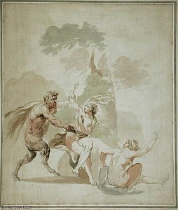 Satyr Attacking Two Nude Bathers — Giovanni Battista Cipriani
